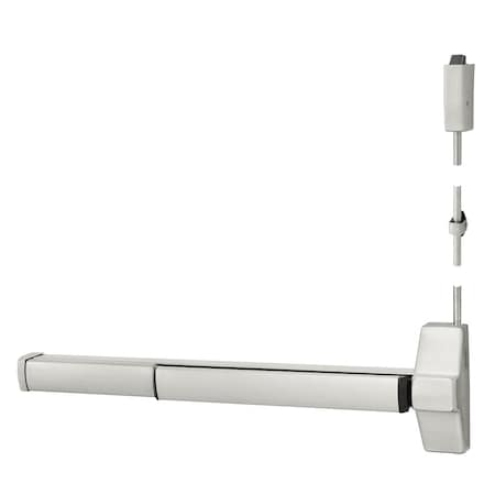 Corbin Russwin Surface Vertical Rod Exit Device, Less Bottom Rod, 36-in, Fire Rated, Satin Stainless Steel ED5470B 630 M55